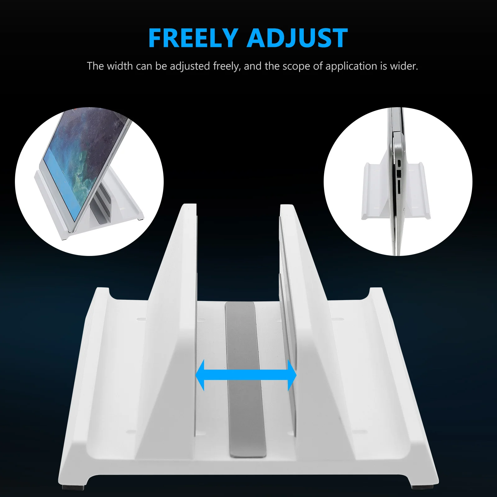 

1Pcs Vertical Laptop Stand Desktop Holder Simple Stylish Laptop Support Tablet Vertical Dock for Office Tablet Desk Stand