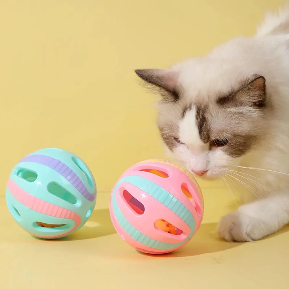

Cat Toys Self-Playing Bell Balls Durable Teaser Wand Interactive Kitten Chew Toys Energy-Burning Pet Amusement Supplies