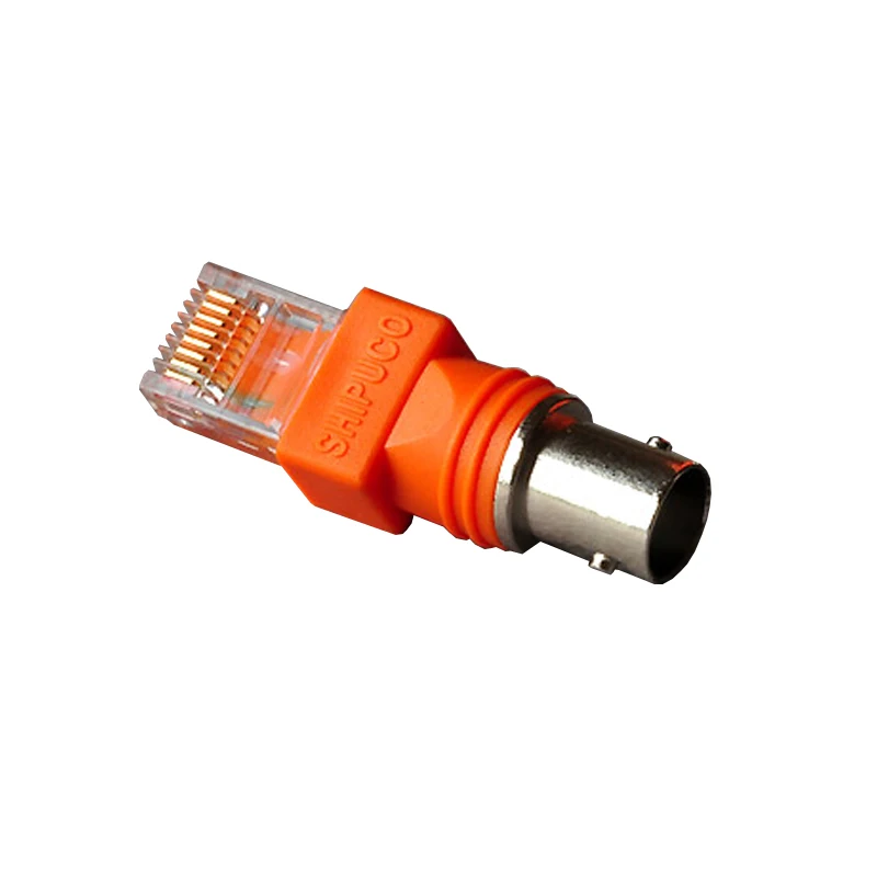 2Pcs BNC / F‑Type RF Female To RJ45 Male Adapter Coaxial Connector For CCTV Monitoring System
