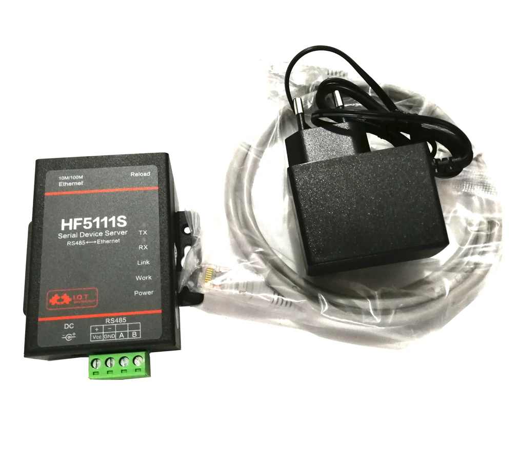 HF5111S 직렬 서버, 산업용 직렬 포트 서버, RS485-이더넷 3 소켓, Romote 관리, D2D, MQTT, Modbus