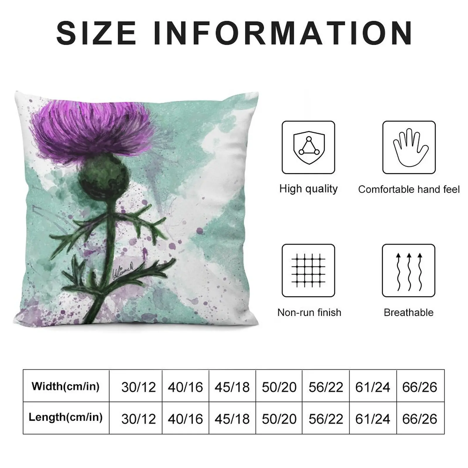 Scottish Thistle. Throw Pillow Rectangular Cushion Cover Decorative pillowcase luxury decor pillow