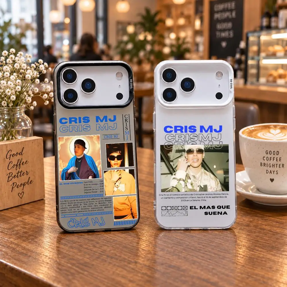 Singer C-Cris MJ Phone Case For iPhone 18 17 16 15 14 13 12 11 Pro Max Designer Matte Laser Aurora Funda Phone Case