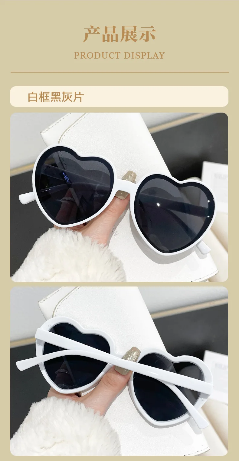 Neu eingetroffen: Vintage Herz-Sonnenbrille für Damen und Herren – Runde Sonnenbrille für Sie und Ihn – Detail 7