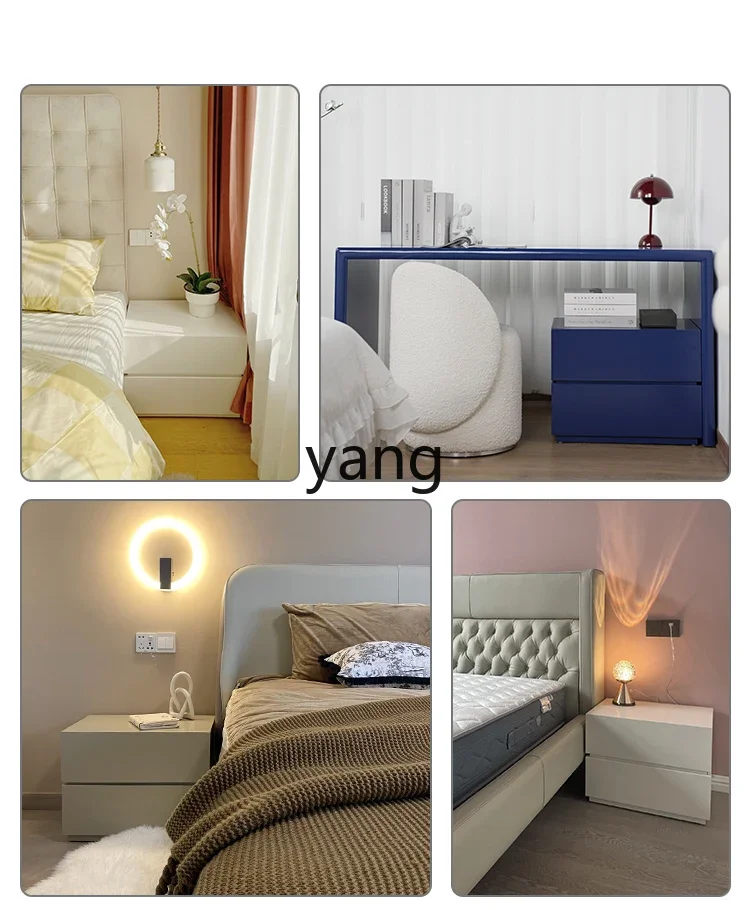 LH  minimalist storage bedside table Nordic simple modern bedside table bedroom combination