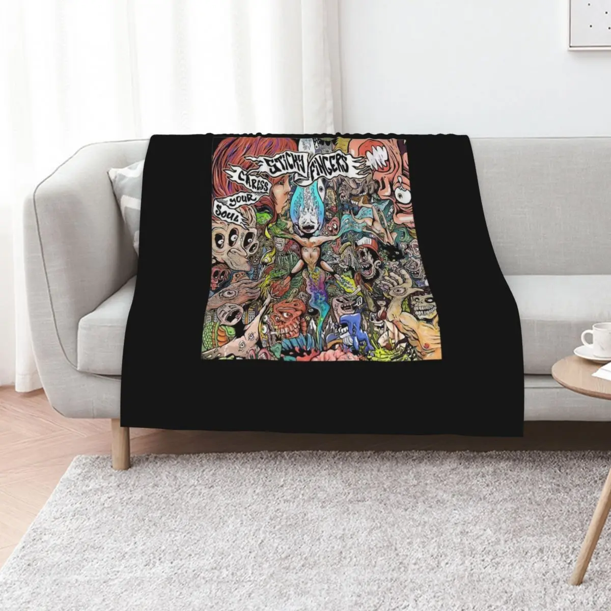 Sticky fingers caress your soul Throw Blanket Camping Large for babies Sofa Throw anime For Sofa Thin Blankets