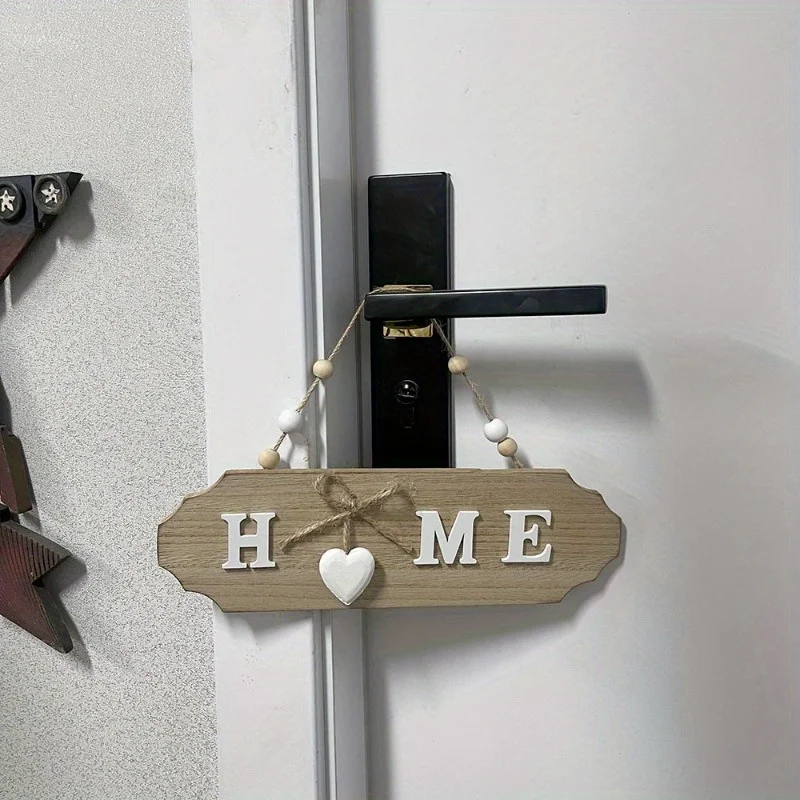 Vintage Welcome Hanging Sign with Heart Ornament 5