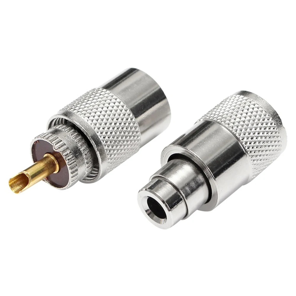 1PC PL259 UHF Male Dual-Purpose Three-Piece Set of 50-3-7 Connector for Wiring SL16 Male Adapter LMR195 RG142 RG58 RG213 RG8U