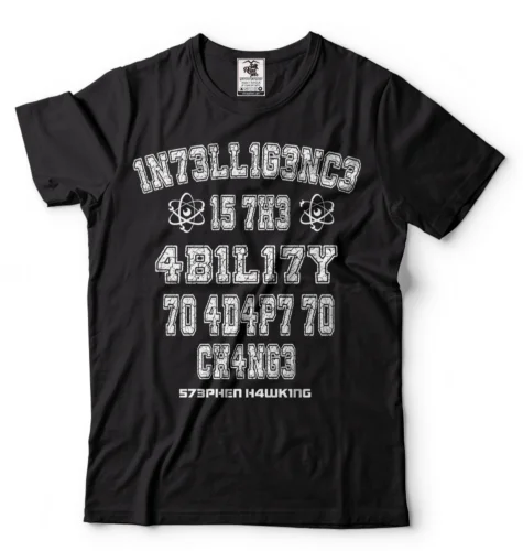 Intelligence Stephen Hawking Quote T-shirt Ability to Adapt To Change Shirt