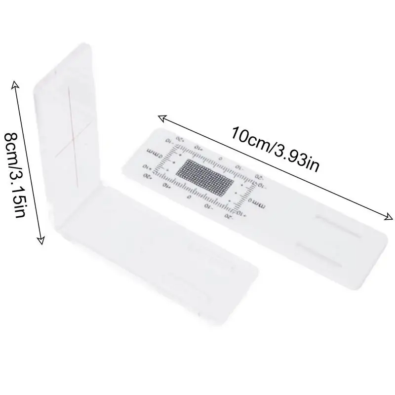 Medidor de grietas acrílico tipo L, regla para grietas de esquina de pared, monitoreo de hendiduras, registro, Monitor de grietas preciso para Horizontal o