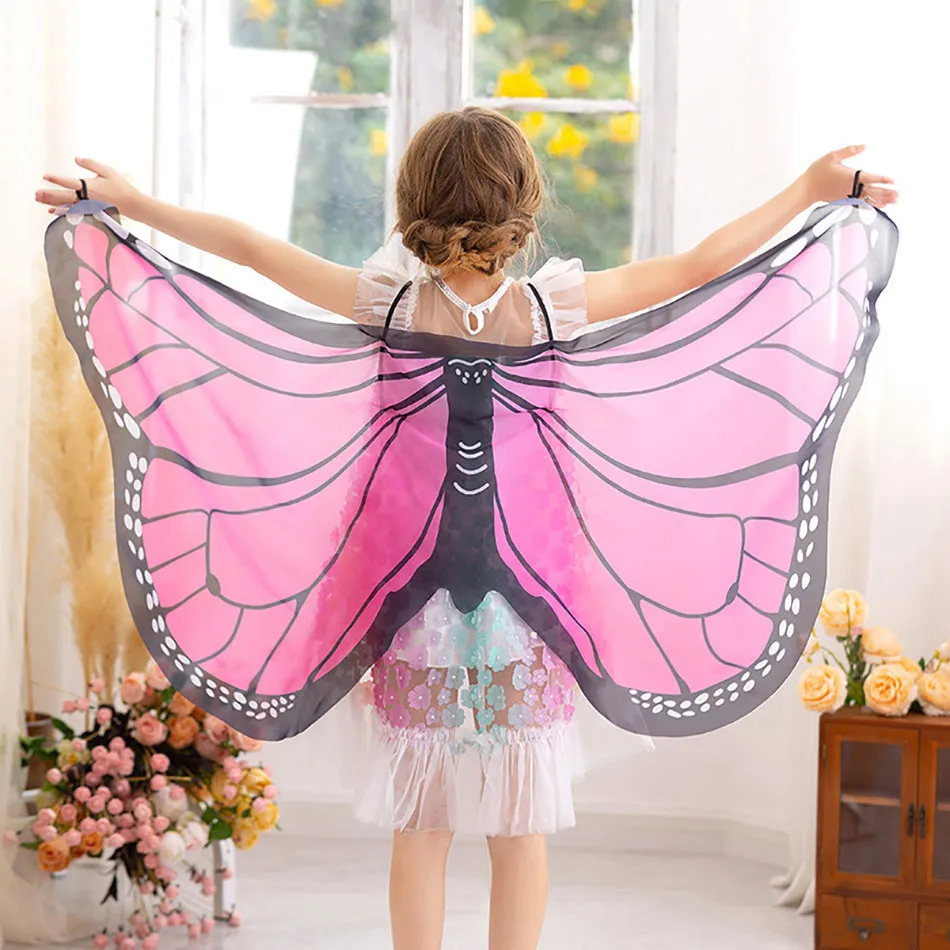 Girl Clothing Dress Up Elf Style Angel Butterfly Cloak Cloak Wings Girls' Stage Performance Costumes Children's Holiday Gifts