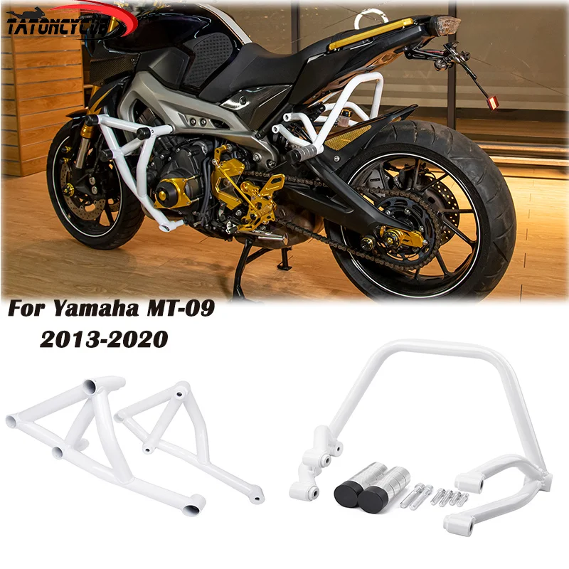 

Motorcycle Bumper For Yamaha MT09 2013-2020 Steel Stunt Subcage Crash Bar Falling Protector Engine Frame Pretection Guard Parts