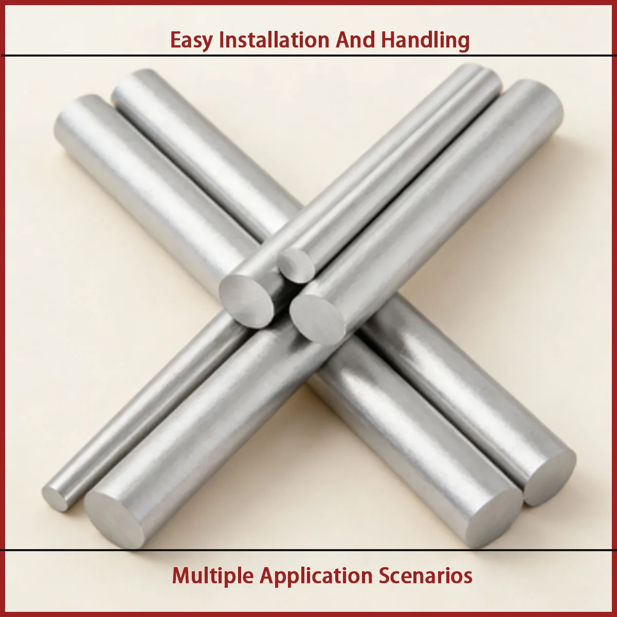 A solid aluminum round rod with a diameter of 1-50mm is used in aerospace, automotive manufacturing, hardware processing, etc