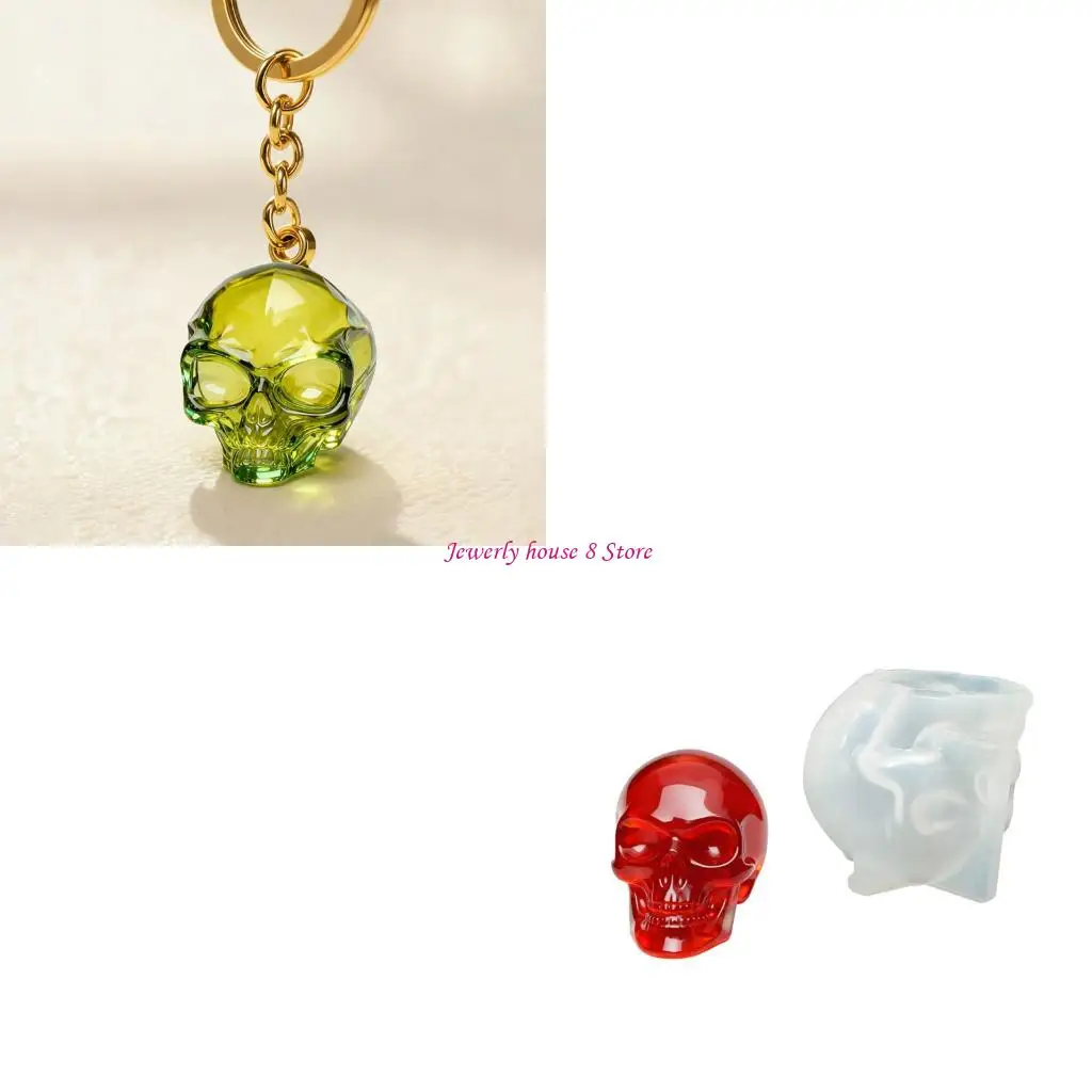 قالب جمجمة سيليكون متعدد الأغراض مثالي لصب الإيبوكسي وصناعة الشموع