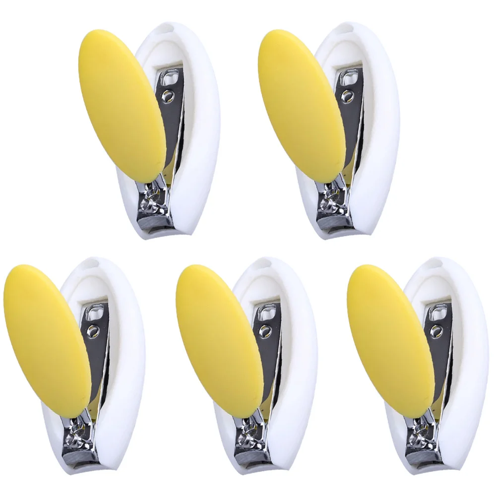 

5Pcs Baby Nail Clippers Infant Nail Trimmer Set Safe Portable Egg-Shaped Design for Newborns Stainless Steel with PP Protective