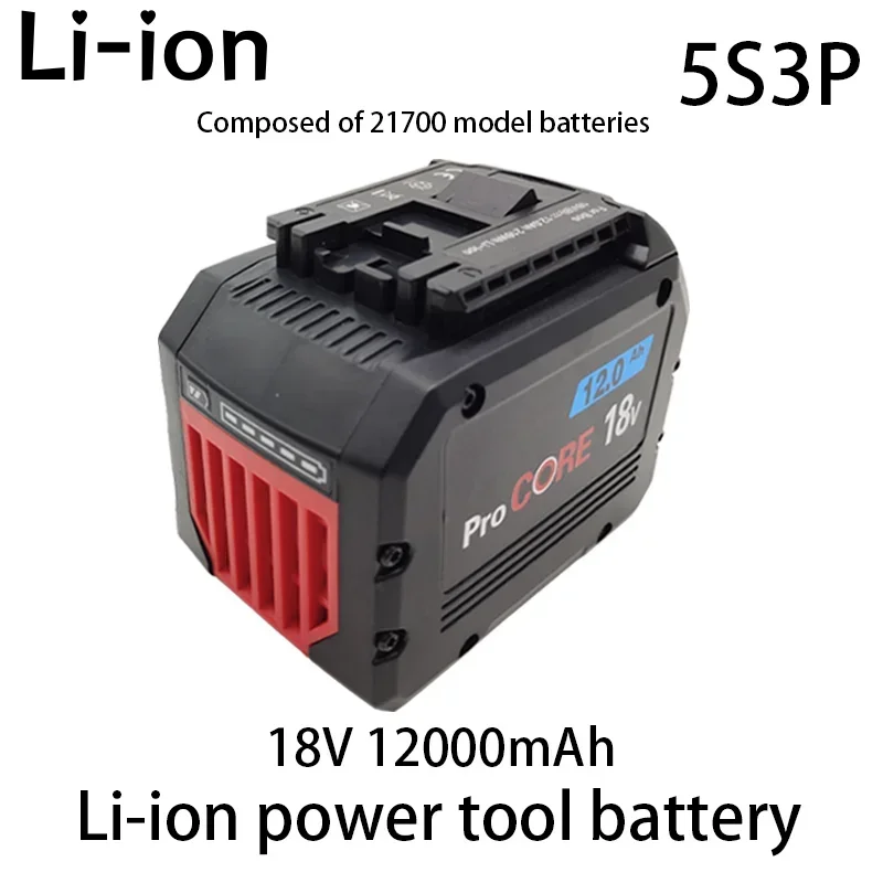 100% Original 18V 12Ah Rechargeable Battery, for cordless tools BAT609 BAT618 GBA18V80 21700 high power 5C power cell