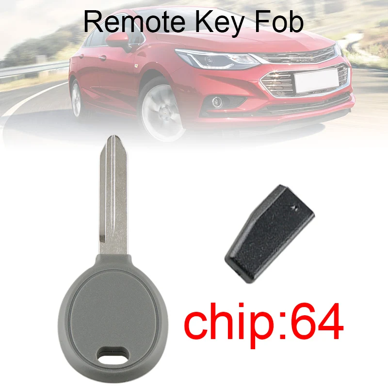 Carcasa de llave de coche en blanco sin cortar, encendido Fob apto para Chrysler Dodge, funda de llave con Chip transpondedor 64 Y160-PT