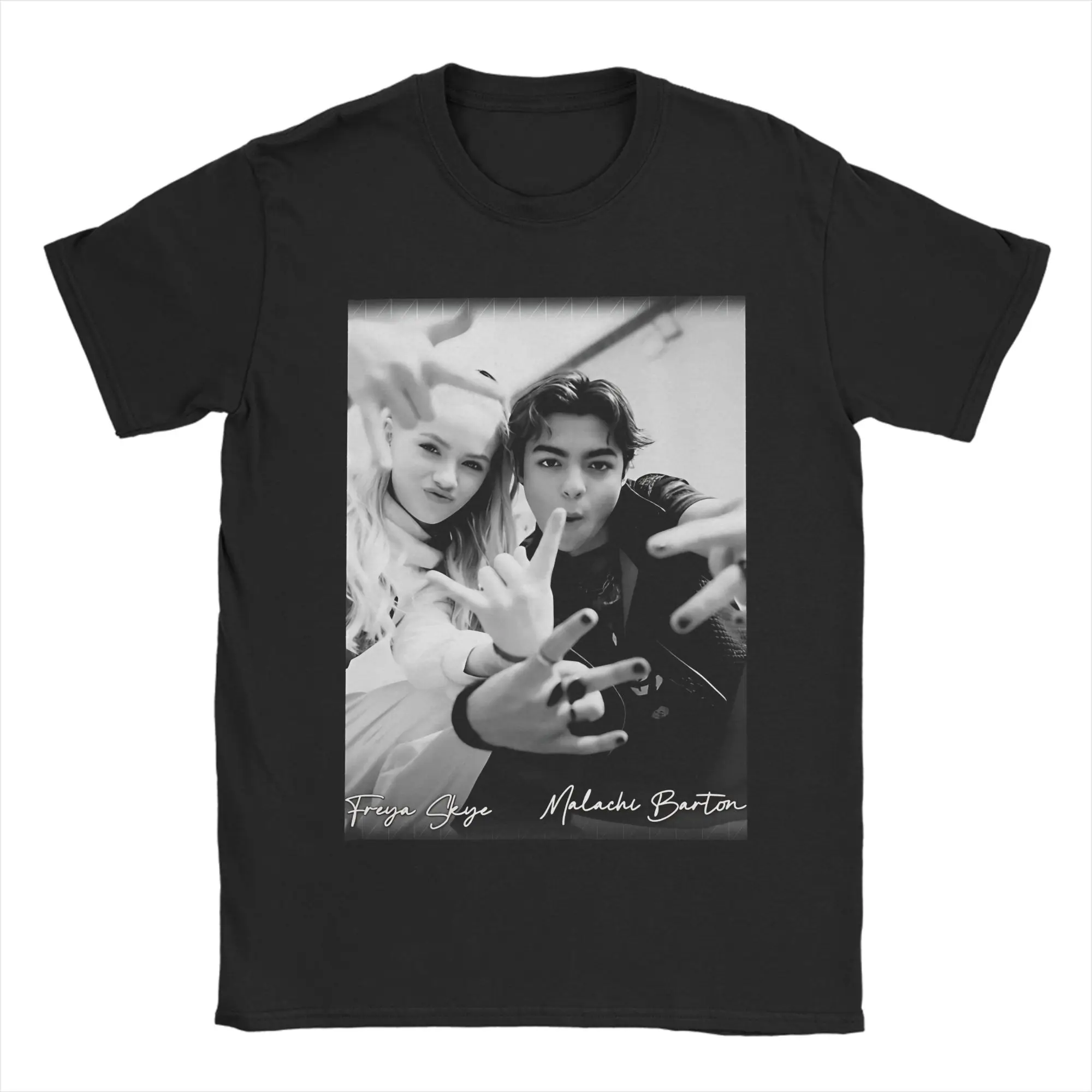 Malachi Barton & Freya Skye Vintage T-Shirt Beach  Pure Cotton T-Shirts For Men Hipster Casual Tee Shirt Short-Sleeved Y2K Tops