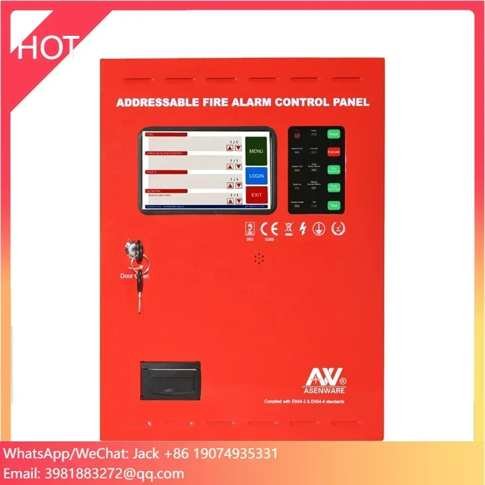 Fire Alarm System Control Panel Addressable Fire Alarm 2 Wire Control Panel