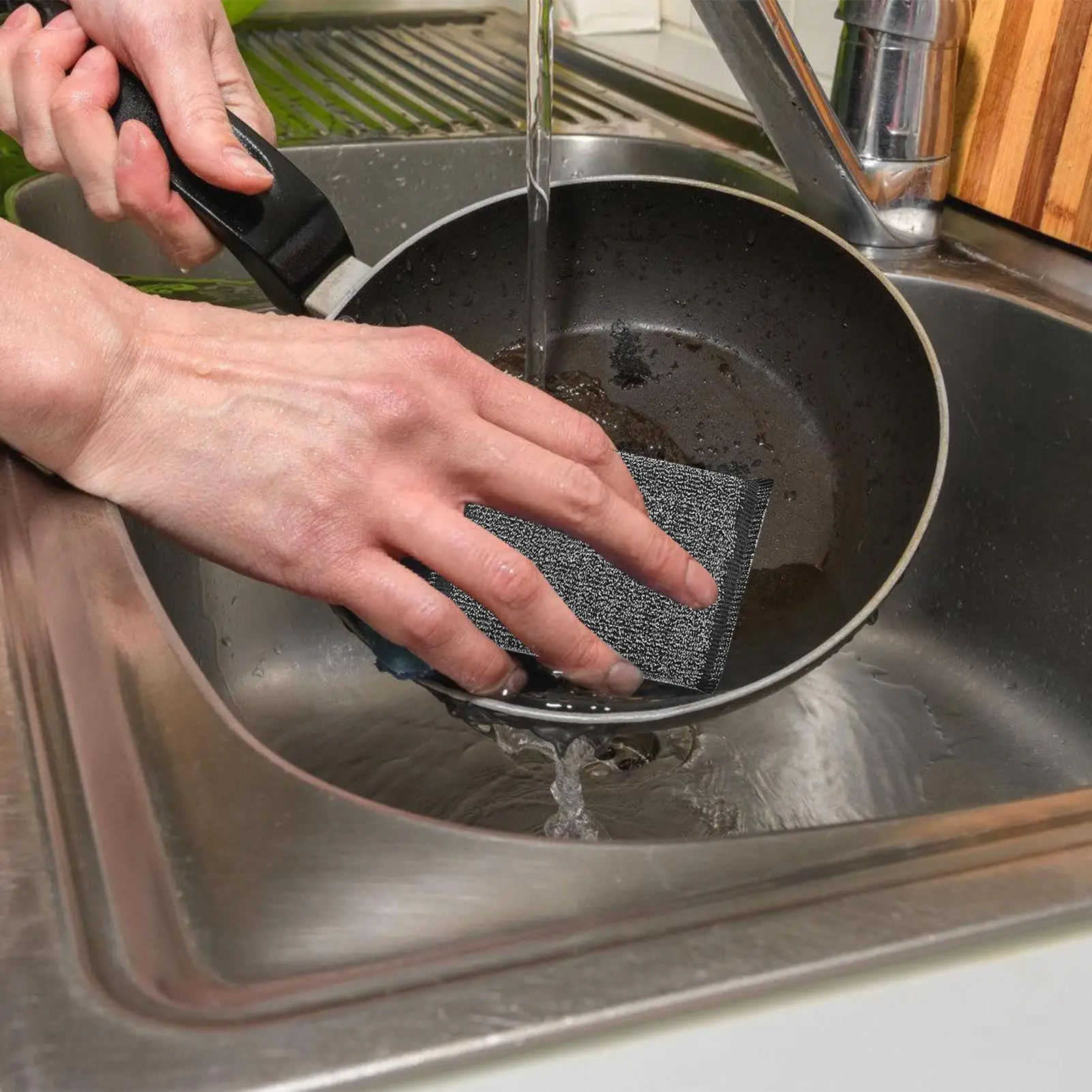 6 stücke Spülschwämme Küche Nicht-Scratch Waschen Peeling Pads Wiederverwendbare Geschirr Peeling Schwamm für Küche Haushalt Reinigung Werkzeuge