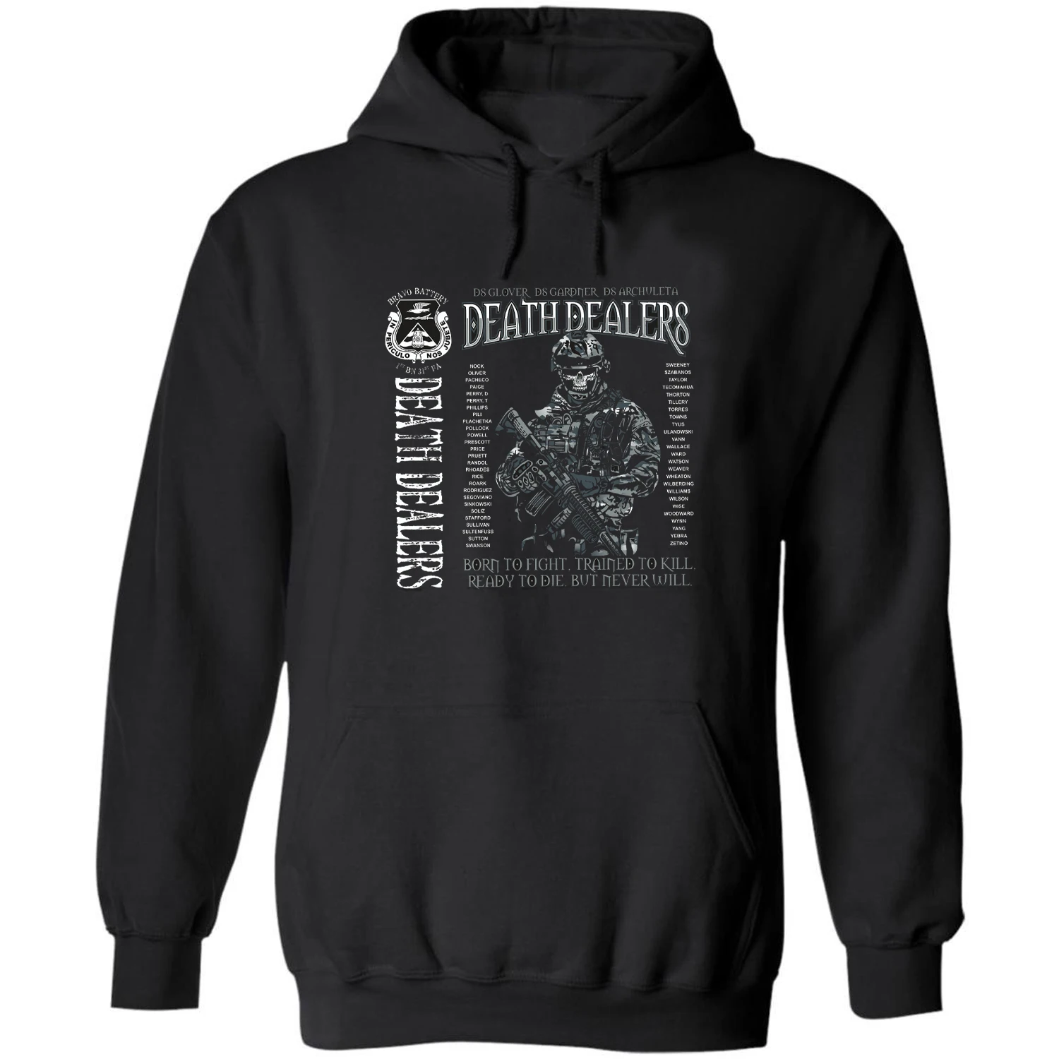 

Bravo Battery |1-31st Field Artillery Battalion Death Dealers Pullover Hoodie New 100% Cotton Casual Mens Sweatshirts Streetwear