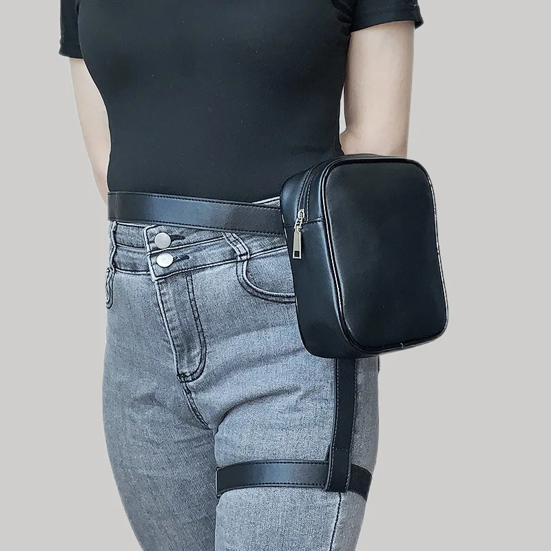2025 New Leg Bags Waist Belt Adjustable PU Waist Pack Motorcycle Thigh Wallet Fanny Pack Phone Pouch for Women Girls