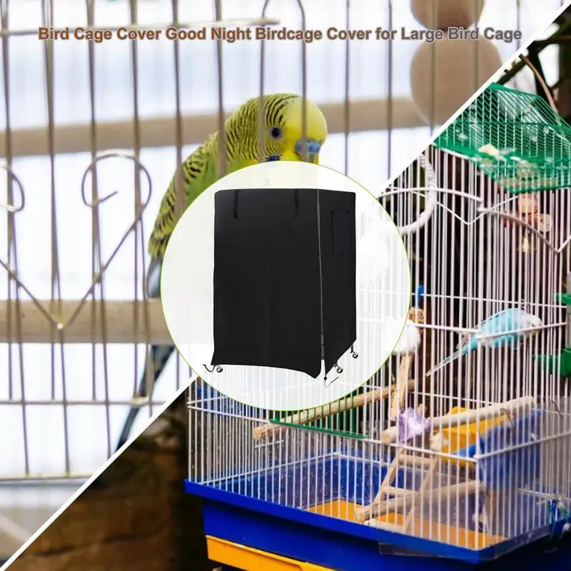 Bird Cage CoverBlackout & Breathable Seed Catcher Guard Windproof Airy Mesh Parrot Bird Cage Net For Cages Parrot Accessories