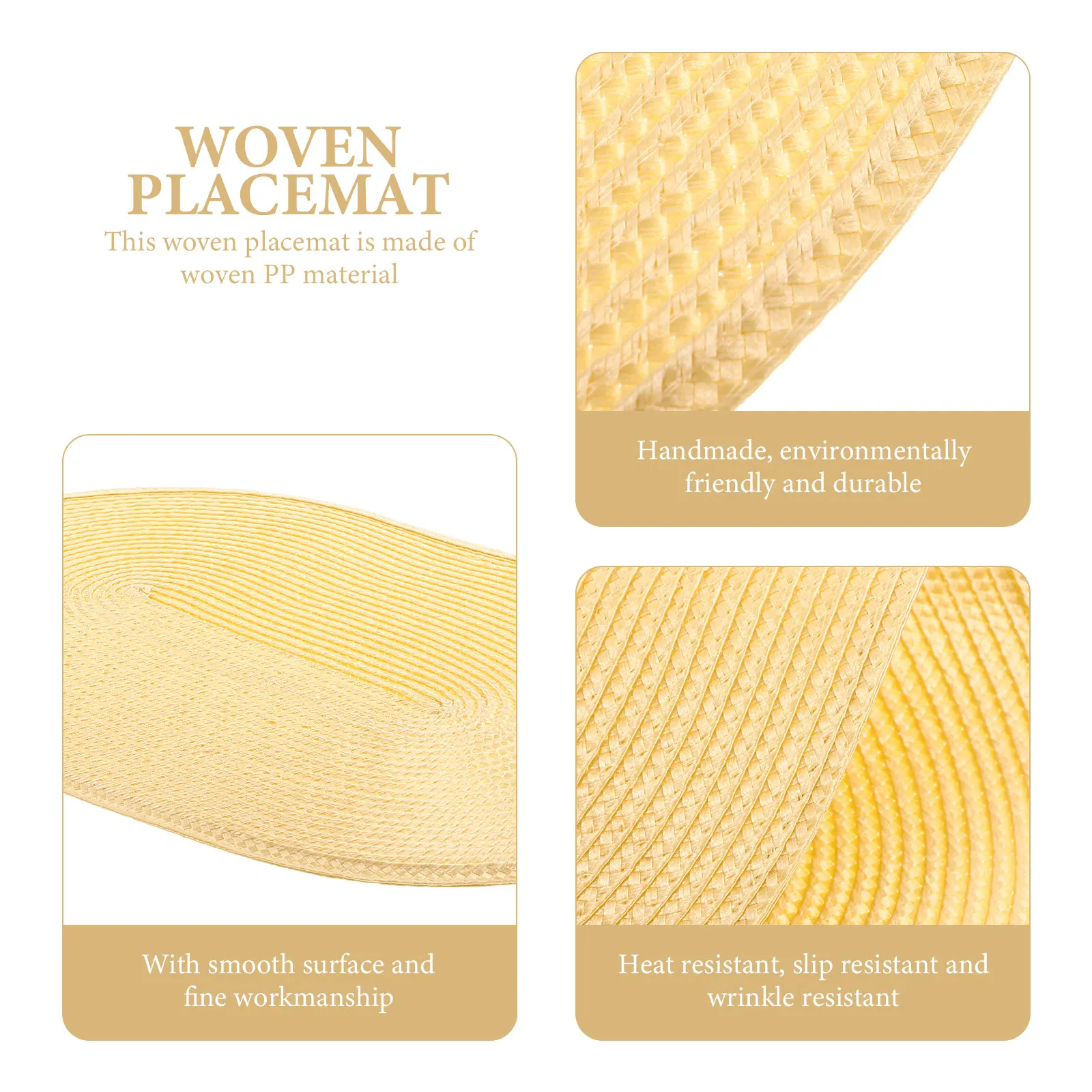 

4 Pcs Is Place Mat Pads with Dining Placemats for Woven Palcemat Kitchen Cutlery to Weave