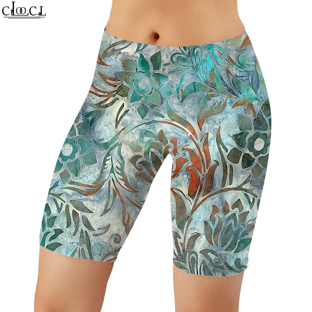 CLOOCL Fashion Women Legging Chinese Retro Pattern 3D Printed Casual Shorts for Female Workout Running Sexy Gym Sweatpants
