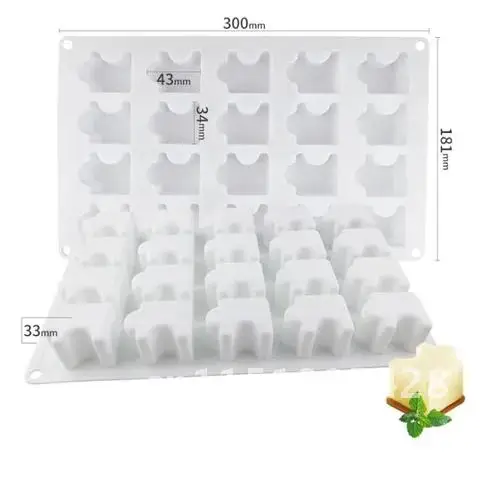 Mold Silicone cake Mousse Puzzle DIY Sugar Craft Decorating Tools Jelly Cookies Baking Mould Bakeware Tray 3D Chocolate Molds