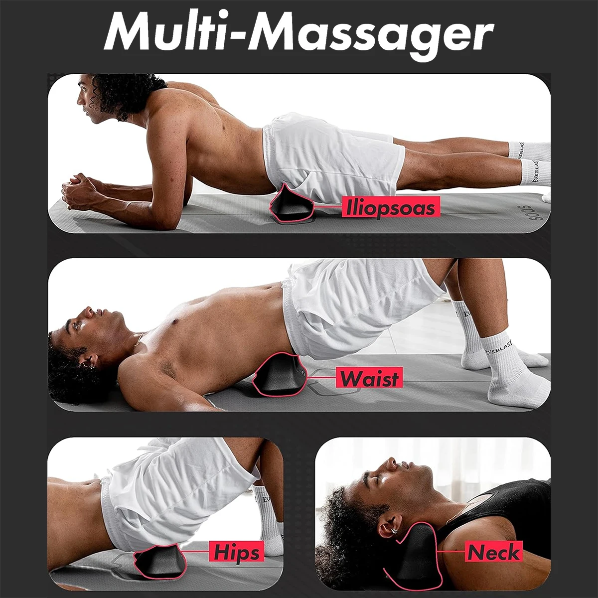 The Eight--Style Lower Back Massager and the 3-in-1 Massager Set，helping to relieve muscle soreness throughout the body.