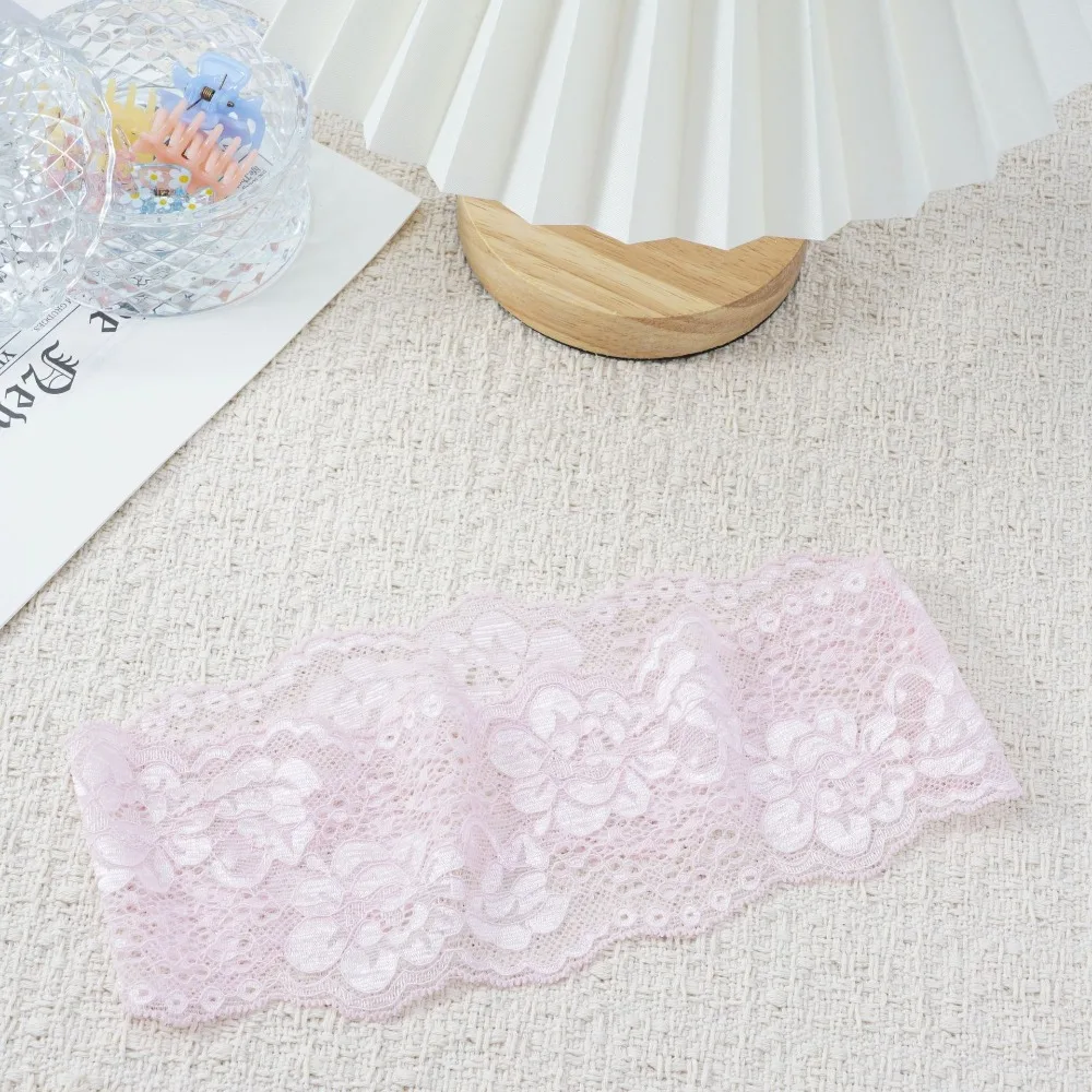 Modisches elastisches Haarband aus Mesh-Spitze, ausgehöhlt, elegantes Stirnband, leicht, atmungsaktiv, Kopfbedeckung, Kopfbedeckung für Damen und Mädchen – Detail 8