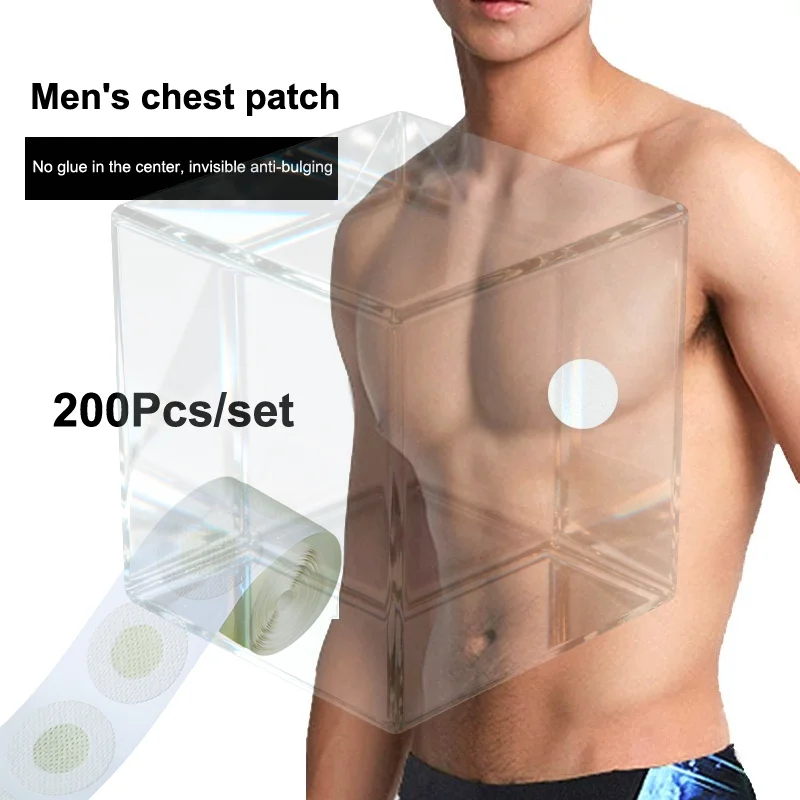 200pcs Men Nipple Cover Adhesive Stickers Bra Pad Breast Invisible Breast Lift Bra Running Protect Nipples Chest Stickers