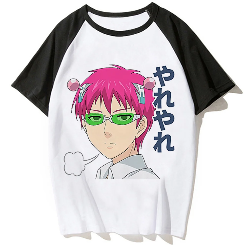 Saiki Kusuo tshirt women Y2K tshirt female funny anime streetwear clothes