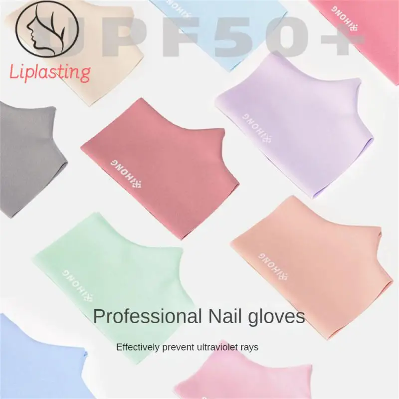 Luvas de meio dedo para unhas, luz uv, ferramentas de manicure, radiação anti uv, secador de unhas, acessórios para arte em unhas, luva de proteção uv