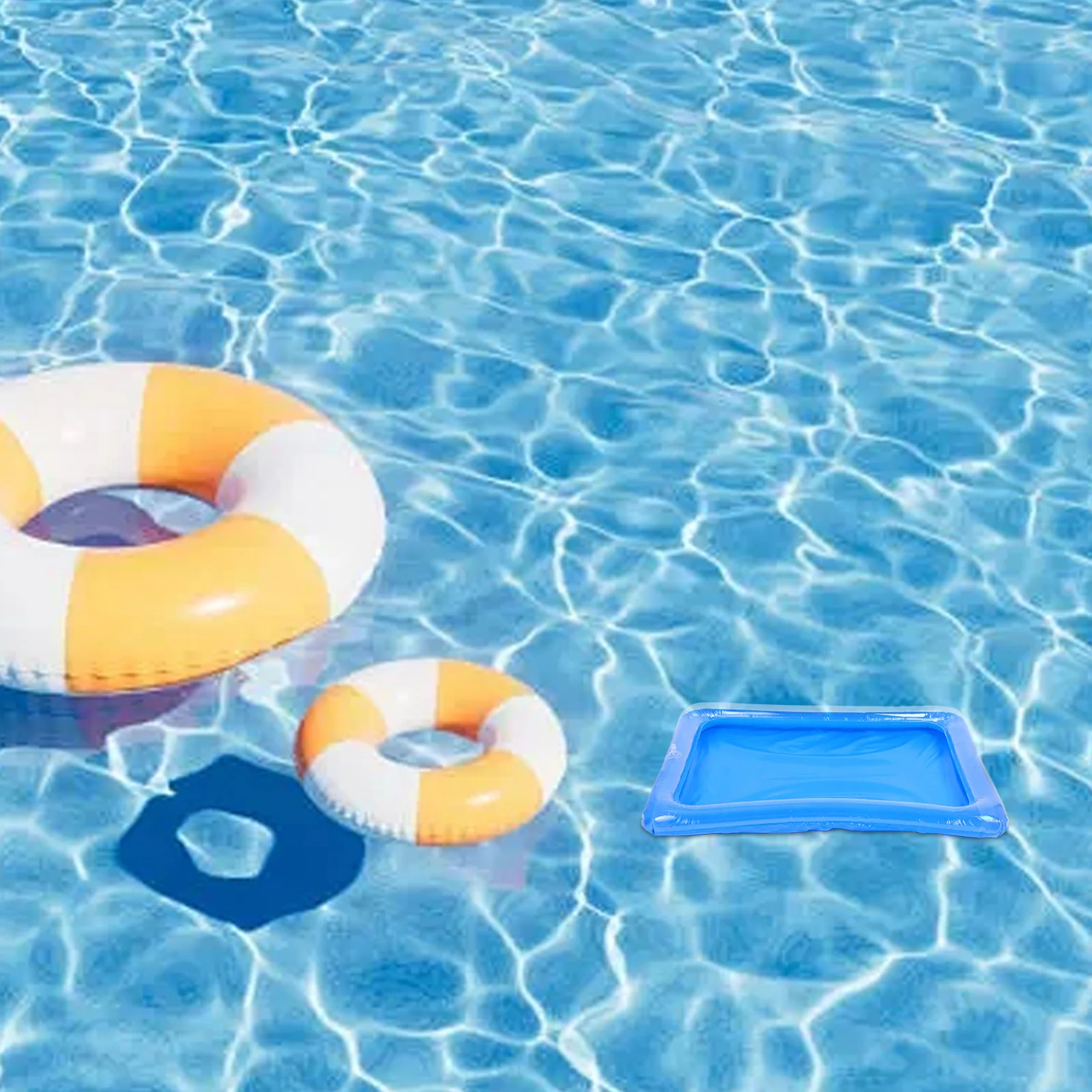 

Inflatable Ice Bar Sandbox 18.8X16.5 Inch Rectangular Floating Tray For Pool Party Picnic Outdoor Portable Water Mat Inflatable