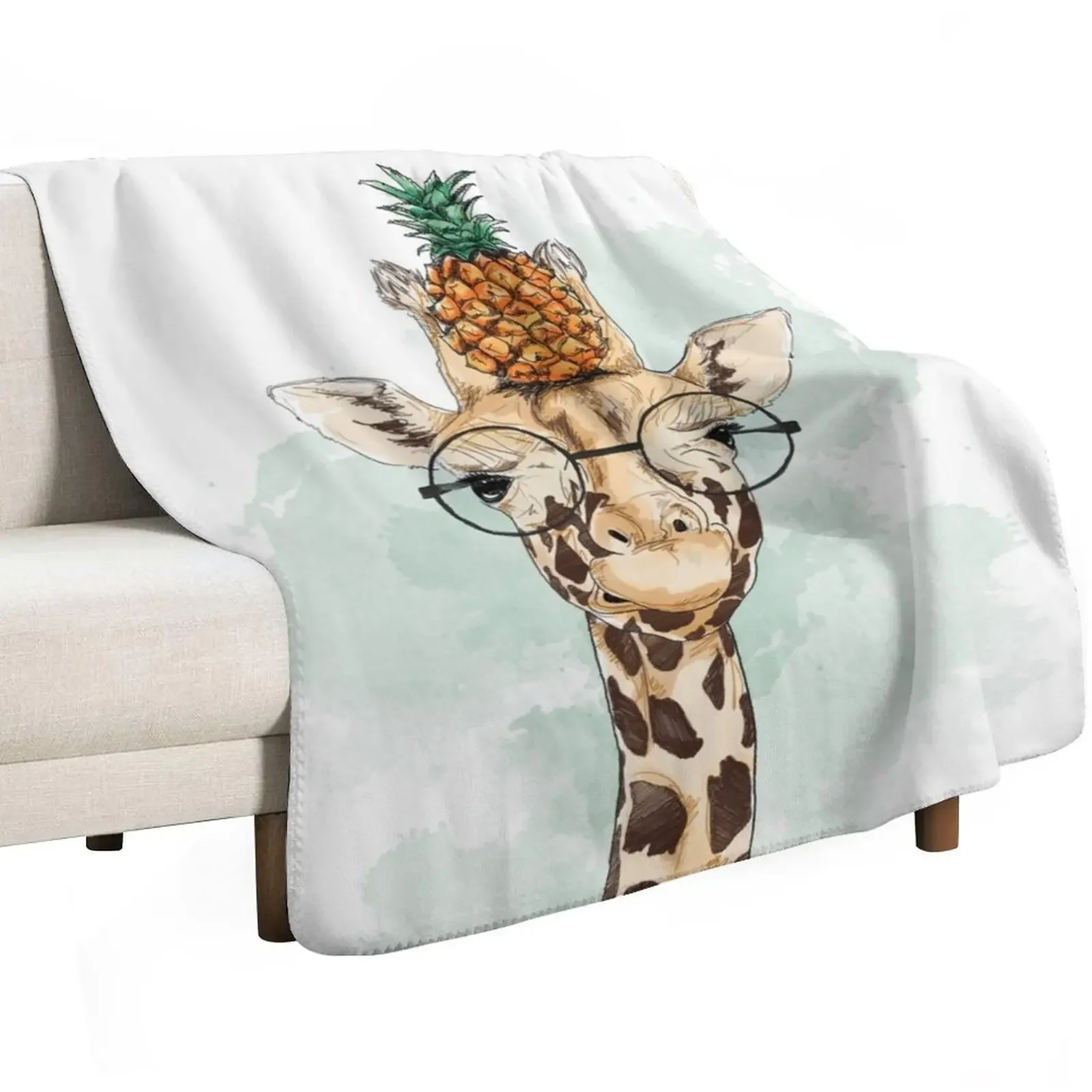Pineapple Giraffe Throw Blanket Sofa Throw Soft Plush Plaid Stuffeds bed plaid christmas decoration Camping Blankets
