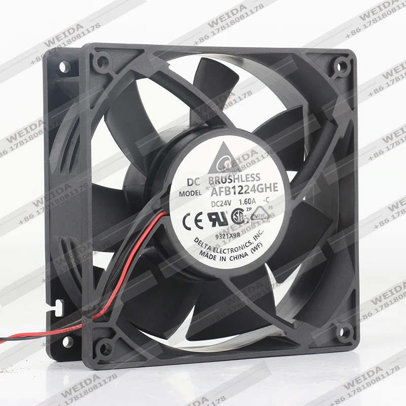 Delta DC24V 1.60A 120x120x38MM cooling fan 12CM High air volume brute Force inverter chassis AFB1224GHE-C