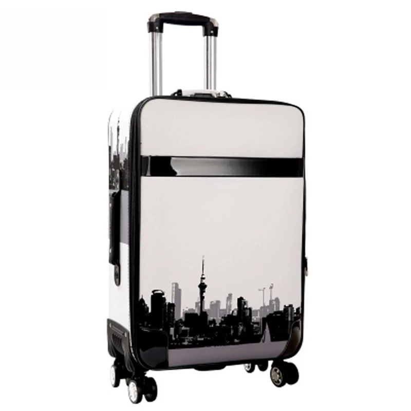 Canvas trolley case, suitcase, men's 28-inch large-capacity password case, 26-inch leather case, women's suitcase, 24-inch.