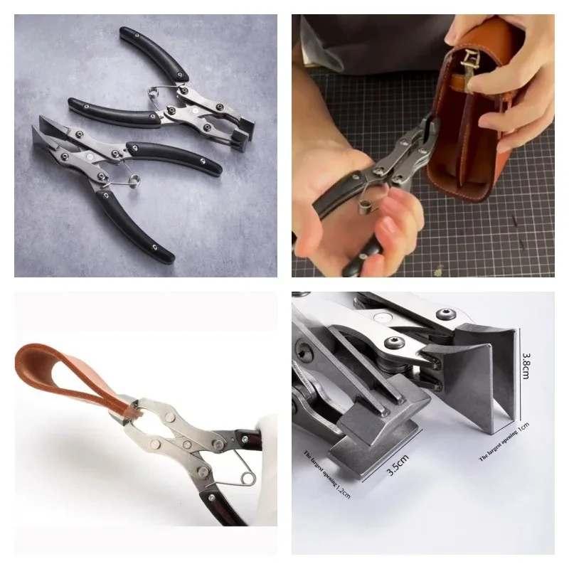 Stainless Steel Flat-nose Pliers Handmade Leather Bags Leather Handicrafts Edge Pressing Folding Auxiliary Tools Parallel Clamps