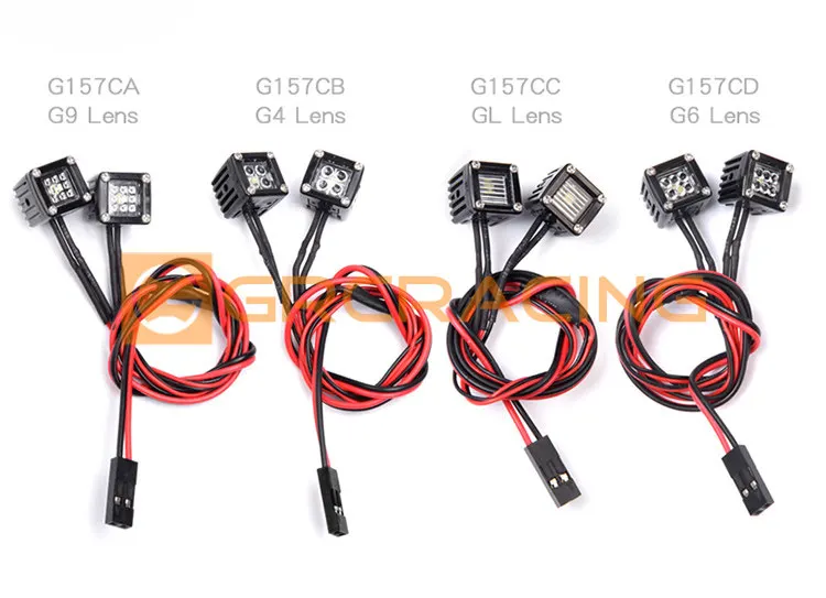 GRC 1/10 simulation climbing car spotlight bumper off-road square searchlight headlight SCX10 G157C