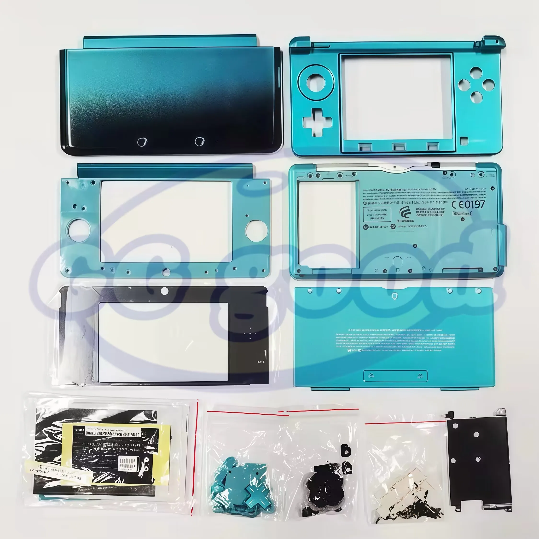 استبدال حالة شل كاملة الإسكان مع مجموعة مسامير زر ل نينتندو 3DS القديمة 3DS غطاء وحدة التحكم في الألعاب غطاء غطاء