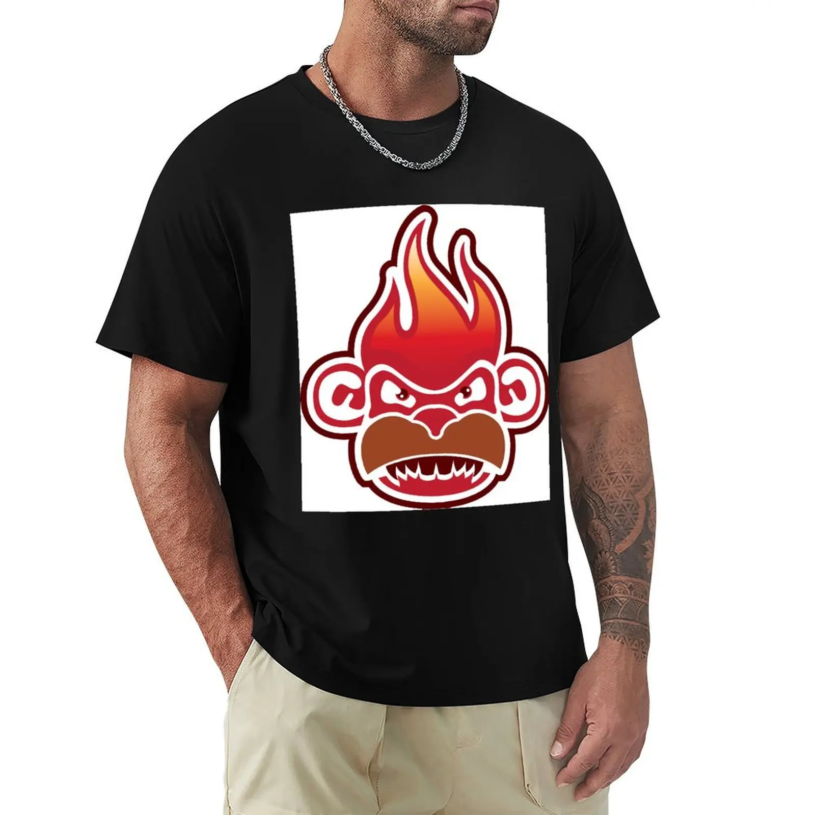 

Flaming Monkey T-Shirt quick drying vintage clothes mens t shirts pack