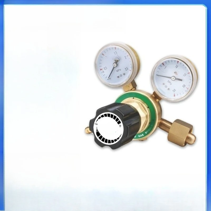 R57 Brass Single Stage Gas Pressure Regulator Dual Gauge 0.6Mpa G5/8 Inlet For Argon Gas Use