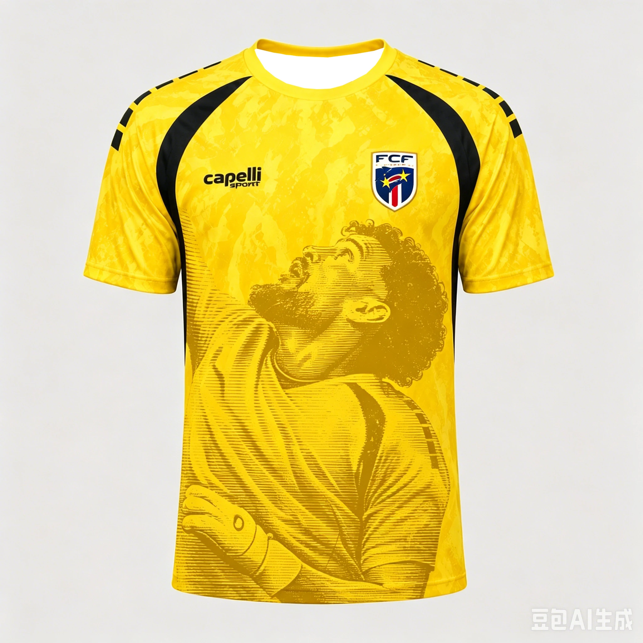 2026 Cape Verde Team Soccer Jersey Men Yellow  Star Portrait  Sport Quick Dry Football T-shirt Fans Training Tee New Sportswear