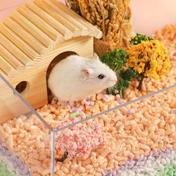 300g Hamster Paper Bedding Dust-Free and Odor Control Paper Litter for Syrian Dwarf Hamsters Gerbils Mice Lemming Degus Reptile