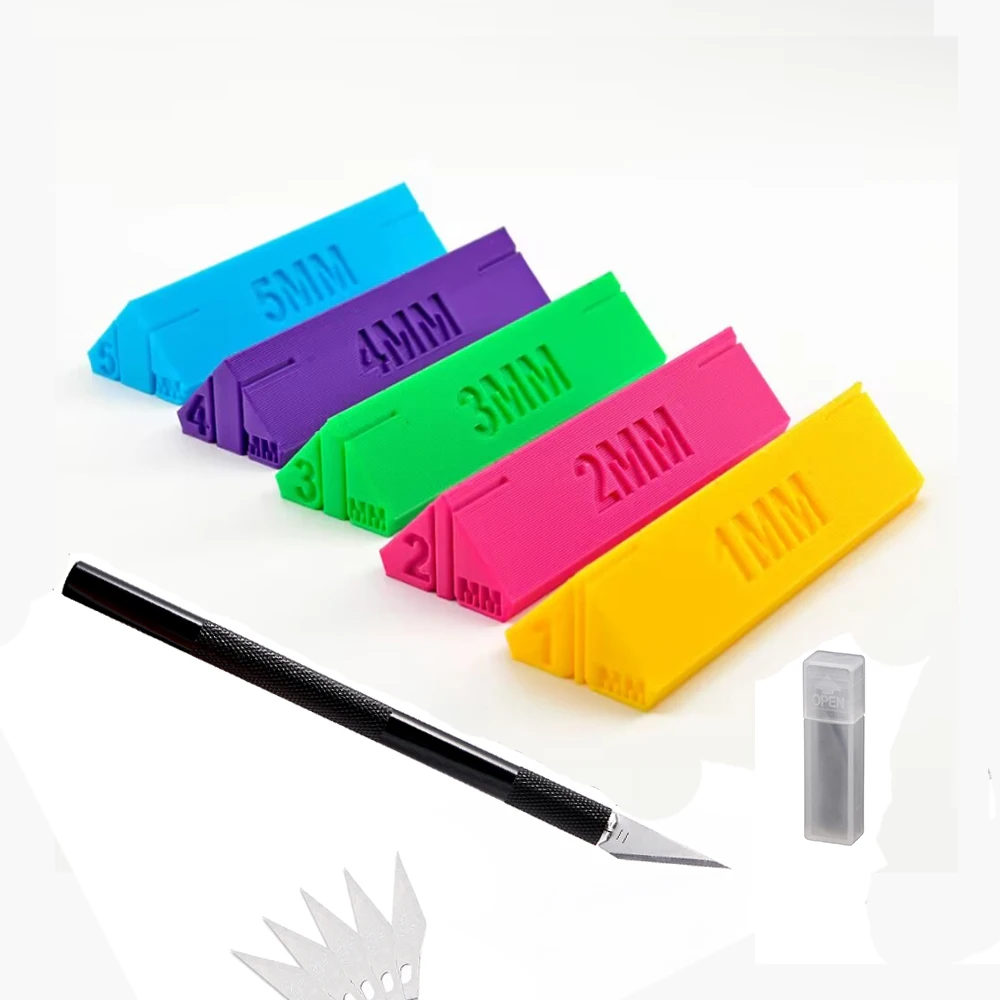 

EHDIS Precision Corner Film Cutter Graphic Craft Wallpaper Overlap Trimming Tool Set Corner & Edge Knife Guide Cut Tool 1mm~5mm