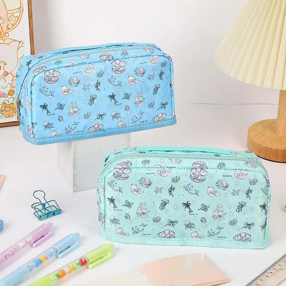 Multifunctional Multilayer Pen Bag Large Capacity Multifunctional Stationery Bag Stationery Storing Bag Students