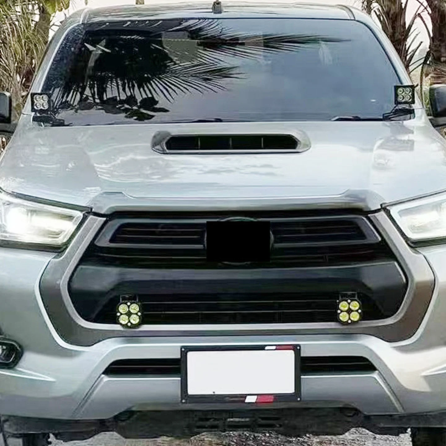 Hood Hinge Ditch work LED Light Mount Brackets holder Fit for Hiux revo rocco rogue Sr5 2018 19 20 21 22 23 24 25GR