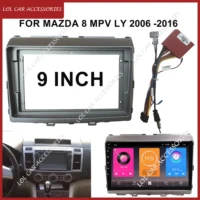 9 pulgadas para Mazda 8 MPV LY 2006 -2016 Radio de coche Android reproductor MP5 marco de carcasa 2Din unidad principal Fascia estéreo Panel de cubierta de tablero