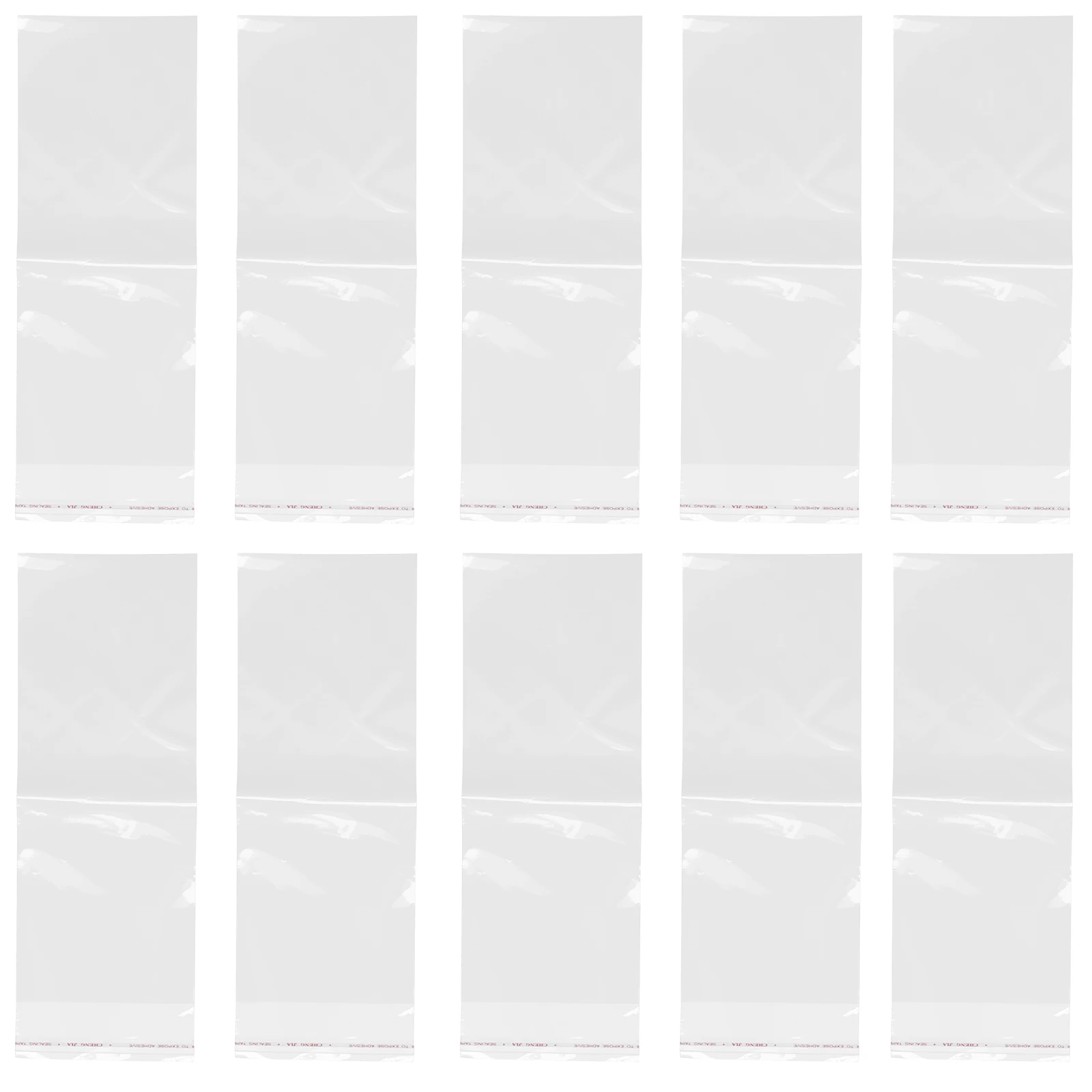 

100 Pcs Tableware Packaging Bag Cutlery Sleeve 9x25cm Transparent OPP Chopsticks Fork Spoon Storage Portable Utensil Holder